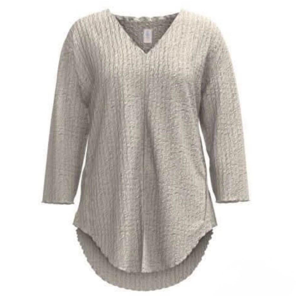 LuLaRoe Jolene V-Neck Tunic in Cream Color 3054